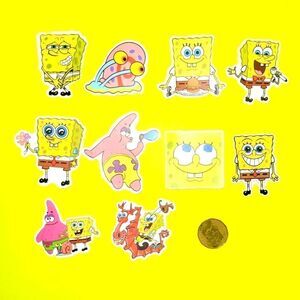 3/$20 Brand New 10x Waterproof Spongebob Stickers #1